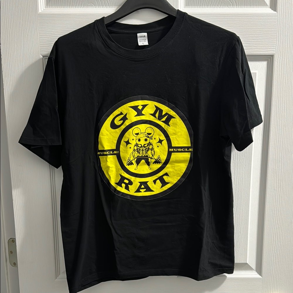 ‼️Free with Purchase‼️Black and Yellow Gym's Gym Short Sleeve Tee